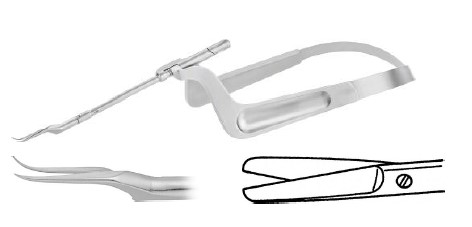 МІКРО НОЖИЦІ ВИГН. ТУП./ТУП.